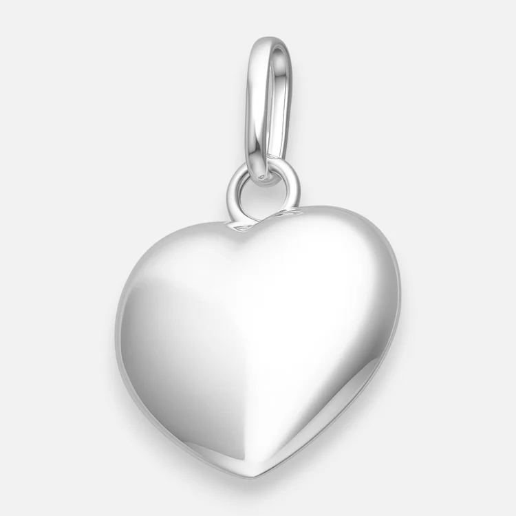 Colgante Corazón Chunky Plata